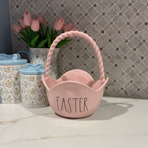 Rae Dunn Pink Ceramic Easter Basket